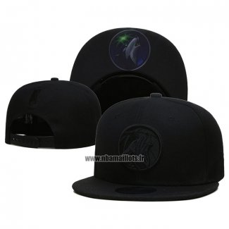 Casquette Minnesota Timberwolves Black On Black 9FIFTY Snapback Noir