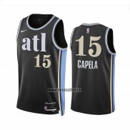 Maillot Atlanta Hawks Clint Capela NO 15 Ville 2023-24 Noir