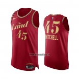 Maillot Cleveland Cavaliers Donovan Mitchell NO 45 Ville Authentique 2023-24 Rouge