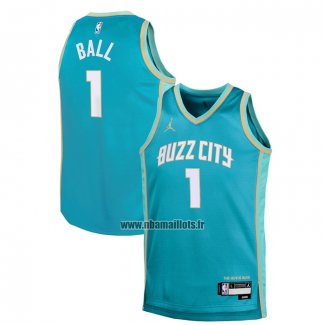 Maillot Enfant Charlotte Hornets LaMelo Ball NO 1 Ville 2023-24 Vert