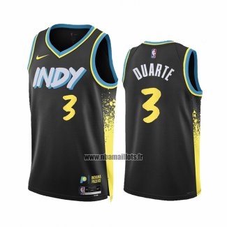 Maillot Indiana Pacers Chris Duarte NO 3 Ville 2023-24 Noir