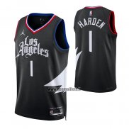 Maillot Los Angeles Clippers James Harden NO 1 Statement Noir