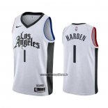Maillot Los Angeles Clippers James Harden NO 1 Ville 2019-20 Blanc