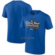 Maillot Manche Courte Dallas Mavericks 2024 Western Conference Champions Layup Drill Bleu