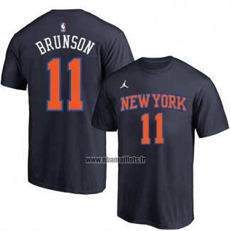 Maillot Manche Courte New York Knicks Jalen Brunson Noir