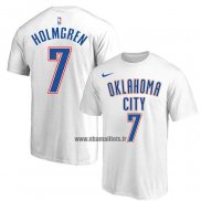 Maillot Manche Courte Oklahoma City Thunder Chet Holmgren Blanc