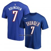 Maillot Manche Courte Oklahoma City Thunder Chet Holmgren Bleu