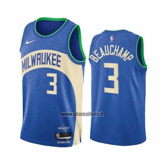 Maillot Milwaukee Bucks Marjon Beauchamp NO 3 Ville 2023-24 Bleu