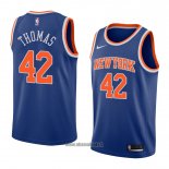 Maillot New York Knicks Lance Thomas No 42 Icon 2018 Bleu