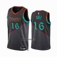 Maillot Washington Wizards Anthony Gill NO 16 Ville 2023-24 Noir