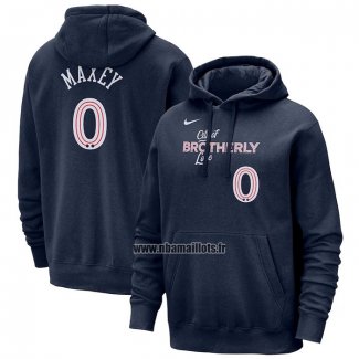 Veste a Capuche Philadelphia 76ers Tyrese Maxey Ville 2023-24 Bleu