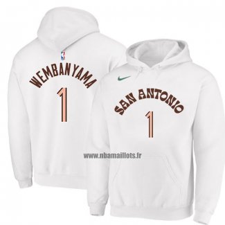 Veste a Capuche San Antonio Spurs Victor Wembanyama Ville 2023-24 Blanc