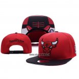 Casquette Chicago Bulls Mitchell & Ness Noir Rouge4