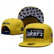 Casquette Los Angeles Lakers Mitchell & Ness Sta3 Wool Snapback Jaune