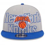 Casquette New York Knicks 2023 NBA Draft 9FIFTY Snapback Gris Bleu