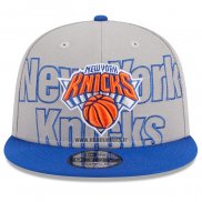 Casquette New York Knicks 2023 NBA Draft 9FIFTY Snapback Gris Bleu