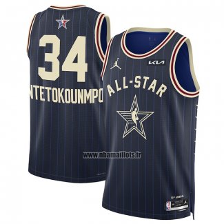 Maillot All Star 2024 Milwaukee Bucks Giannis Antetokounmpo NO 34 Bleu