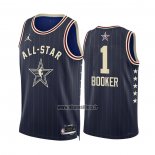 Maillot All Star 2024 Phoenix Suns Devin Booker NO 1 Bleu