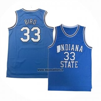 Maillot Boston Celtics Larry Bird NO 33 Retro Bleu