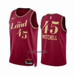 Maillot Cleveland Cavaliers Donovan Mitchell NO 45 Ville 2023-24 Rouge