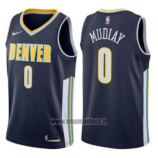 Maillot Denver Nuggets Emmanuel Mudiay No 0 Icon 2017-18 Bleu