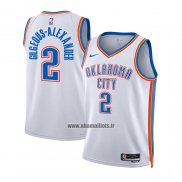 Maillot Enfant Oklahoma City Thunder Shai Gilgeous-Alexander NO 2 Association Blanc