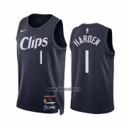 Maillot Los Angeles Clippers James Harden NO 1 Ville 2023-24 Bleu