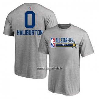 Maillot Manche Courte All Star 2024 Tyrese Haliburton Gris