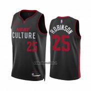 Maillot Miami Heat Orlando Robinson NO 25 Ville 2023-24 Noir