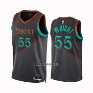 Maillot Washington Wizards Delon Wright NO 55 Ville 2023-24 Noir