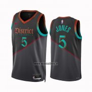 Maillot Washington Wizards Tyus Jones NO 5 Ville 2023-24 Noir