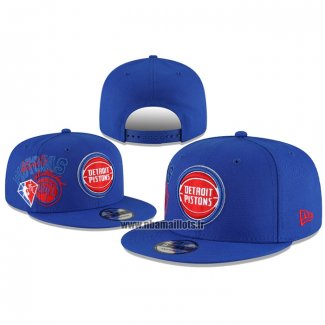 Casquette Detroit Pistons 75th Bleu