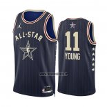 Maillot All Star 2024 Atlanta Hawks Trae Young NO 11 Bleu