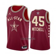 Maillot All Star 2024 Cleveland Cavaliers Donovan Mitchell NO 45 Rouge