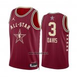 Maillot All Star 2024 Los Angeles Lakers Anthony Davis NO 3 Rouge