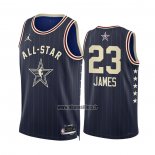 Maillot All Star 2024 Los Angeles Lakers LeBron James NO 23 Bleu