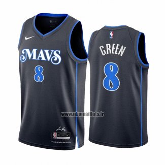 Maillot Dallas Mavericks Josh Green NO 8 Ville 2023-24 Bleu