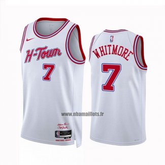 Maillot Houston Rockets Cam Whitmore NO 7 Ville 2023-24 Blanc