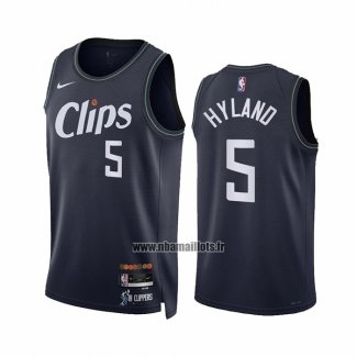 Maillot Los Angeles Clippers Bones Hyland NO 5 Ville 2023-24 Bleu