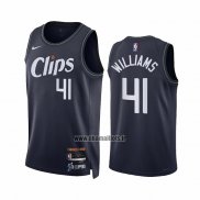 Maillot Los Angeles Clippers Bryson Williams NO 41 Ville 2023-24 Bleu