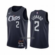 Maillot Los Angeles Clippers Kawhi Leonard NO 2 Ville 2023-24 Bleu