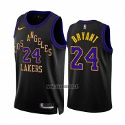 Maillot Los Angeles Lakers Kobe Bryant NO 24 Ville 2023-24 Noir