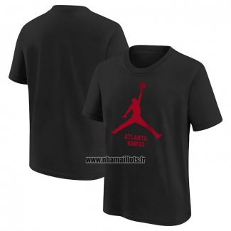 Maillot Manche Courte Atlanta Hawks Essential Jumpman Noir