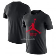 Maillot Manche Courte Chicago Bulls Essential Jumpman Noir