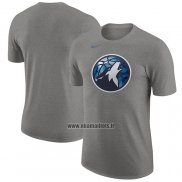 Maillot Manche Courte Minnesota Timberwolves Ville 2023-24 Gris