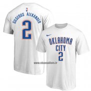 Maillot Manche Courte Oklahoma City Thunder Shai Gilgeous-Alexander Blanc