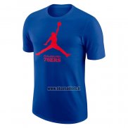 Maillot Manche Courte Philadelphia 76ers Essential Jumpman Bleu