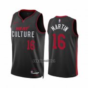 Maillot Miami Heat Caleb Martin NO 16 Ville 2023-24 Noir