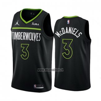 Maillot Minnesota Timberwolves Jaden Mcdaniels NO 3 Statement 2022-23 Noir