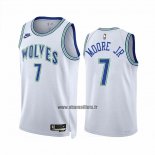 Maillot Minnesota Timberwolves Wendell Moore JR NO 7 Classic 2023-24 Blanc